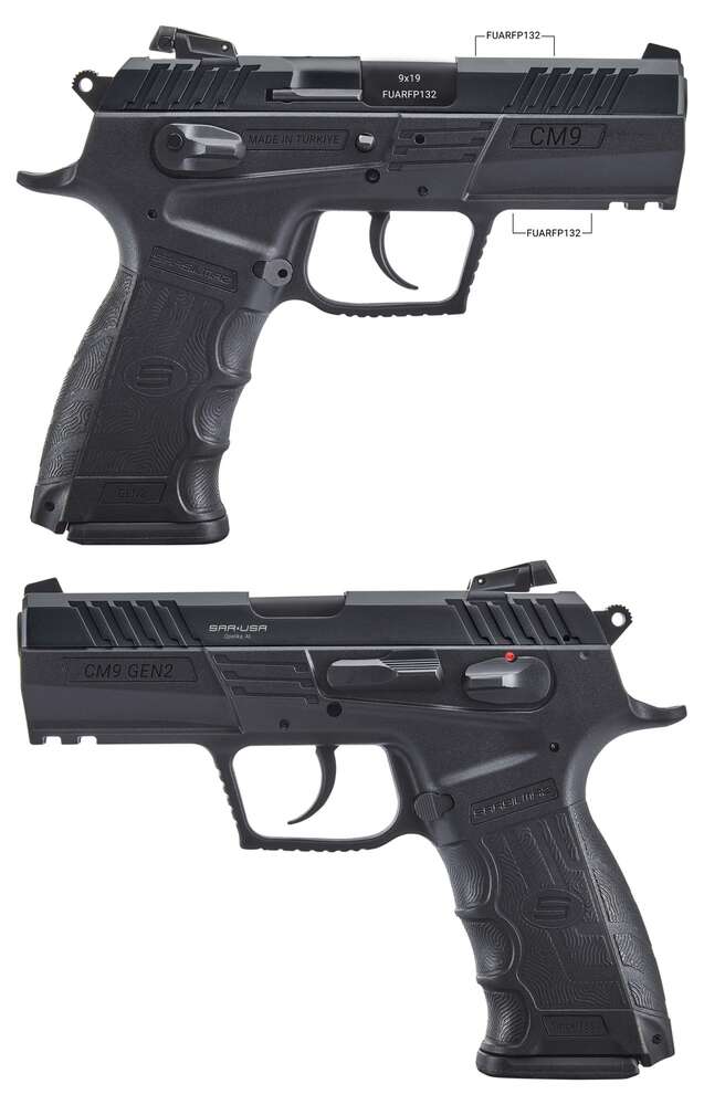 Handguns SAR Firearms 3.80" 9mm SAR USA CM9BL      CM9  BLK               9MM 17RD • Model: 3.80"